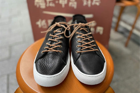 【ant-riche YR0100M ブラック】MENS AKAUSHI レザースニーカー